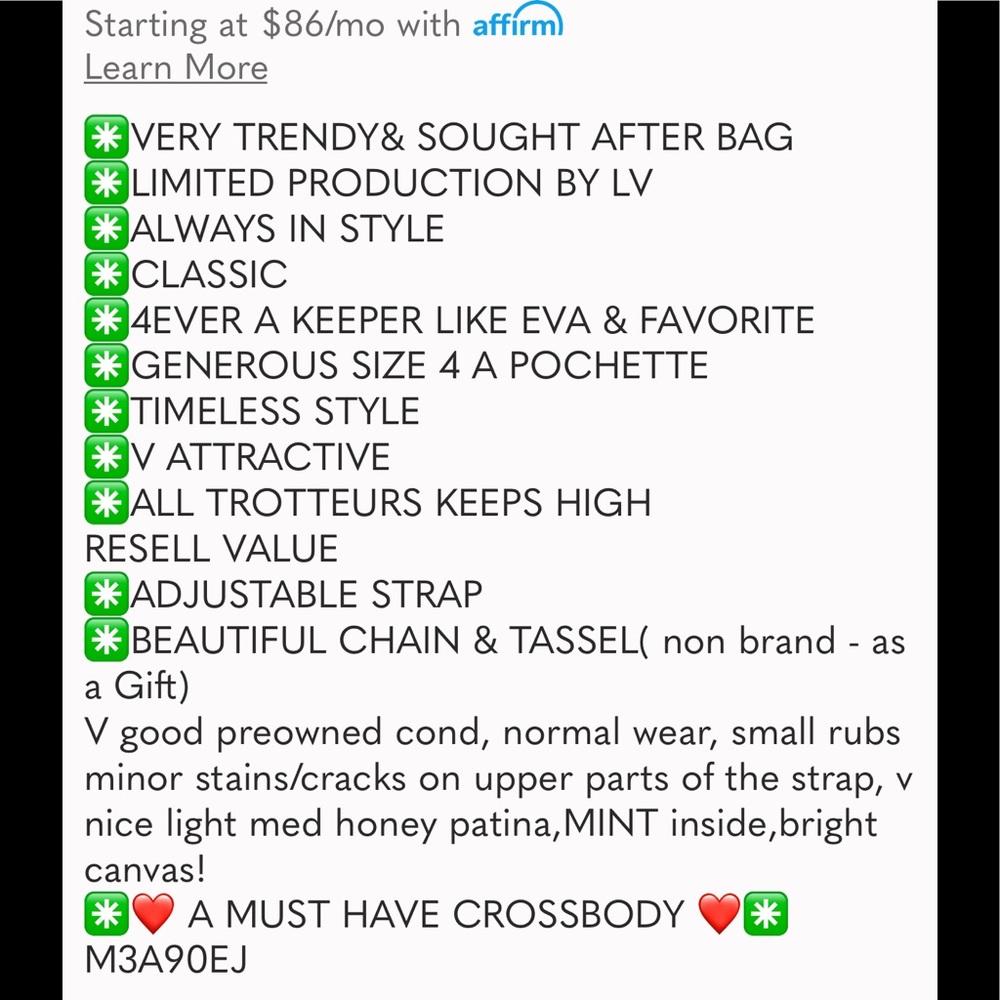 ❌SOLD❌🎄AUTH LV TROTTEUR HARD2 FIND TRENDY EUC🎄🎁 - Picture 14 of 14